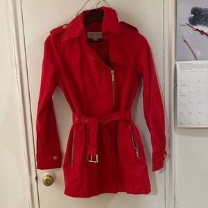 Michael Michael Kors - Red Rain Jacket NWOT Sz XS